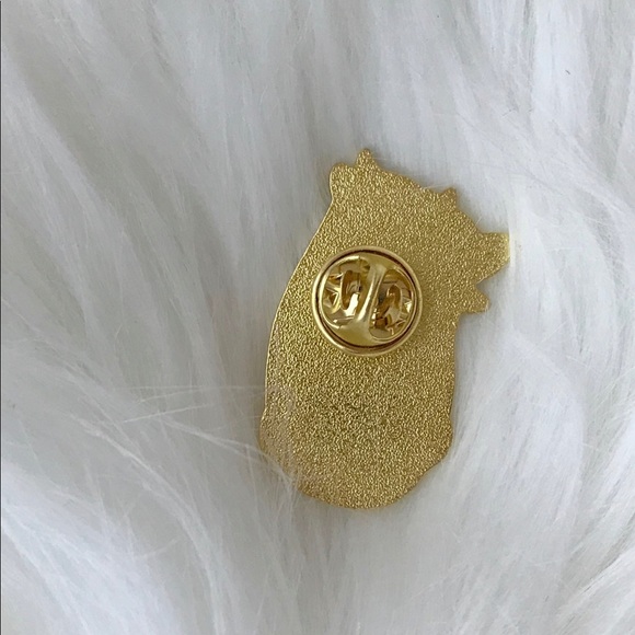 Yin & Yang Kitty Cat Enamel Pin Button Brooch - Picture 3 of 3